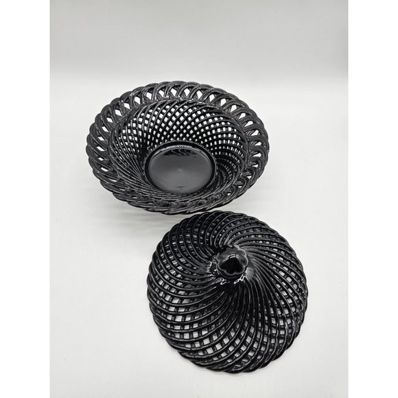 Rosenthal Netter Basket Weave Ceramic Candy Dish With Cover Made In Italy MCM - Picture 16 of 16